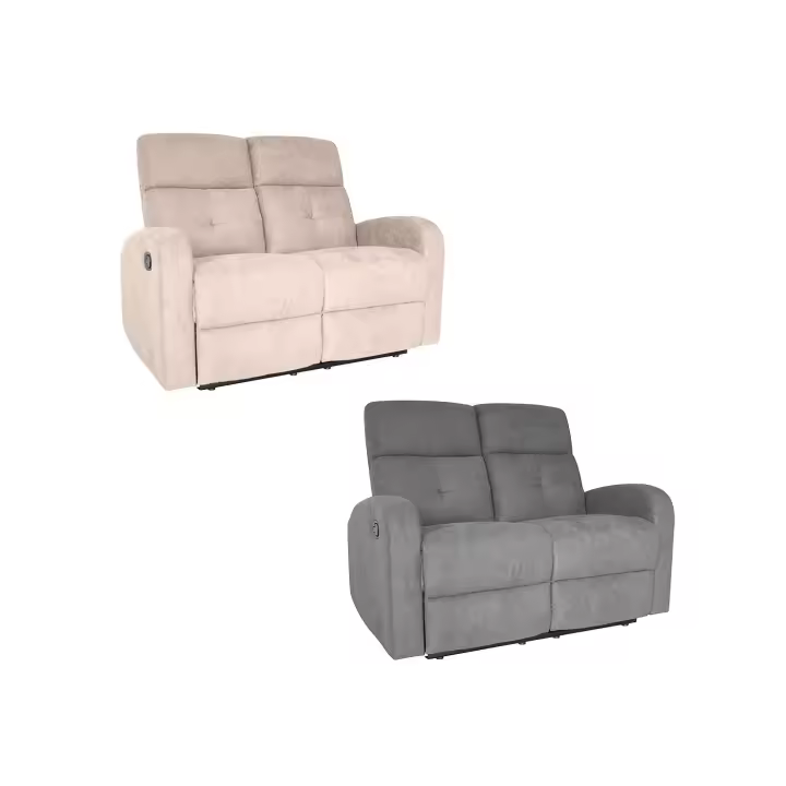 Mediawave Store Sofá Sillón 2 Asientos RECLINER Reposapiés y Respaldo Reclinable 130x77x104H - 1