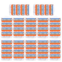 Afeitadora manual de cinco capas para hombre, color naranja, haz afilado de 5 capas, cabezal de 5 hojas - details 3
