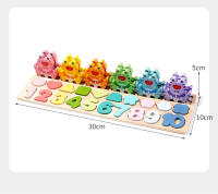 Juego De Pesca De Formas Montessori En Madera Bloques De Construcción Para Niños Educativo Jigsaw De Conteo Y Matemáticas - details 12