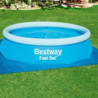 TAPIZ de SUELO para PISCINAS 335x335 cm - Tela para Suelo 335x335 cm - Protección para Piscinas Desmontables - Compatible con Piscinas de 3,05 m - Tapiz de Material PE - Tapete para Suelo de Piscina Grande Bestway - details 1