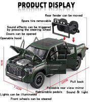 Coche De Modelismo Tundra Escala 1:24 Metal Con Puertas Abatibles Luz Y Sonido Vehículo Off-Road Para Niños Regalos Decoración - details 1