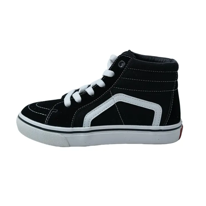 Zapatos altos de lona para niño y niña con cordones y suela de goma ANDY-Z AN2392 black - 1