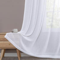 JINCHAN Cortinas Transparentes De 1 Panel Para Sala De Estar Y Dormitorio Efecto De Tela De Lino Cortina De Ventana Con Bolsa De Rodamiento Modernas Y Sencillas - details 8