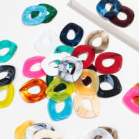 10pcs Cuentas De Acrylico En Forma De Cuadrado Grande Para Hacer Pulseras Collares Y Aretes DIY Accesorios De Joyería - details 3