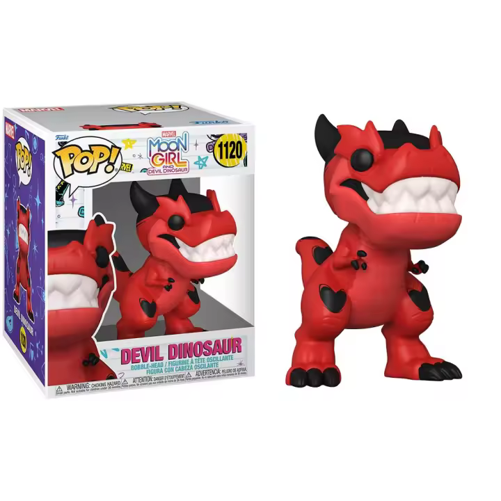 Funko Pop! La Chica Luna de Marvel y el Dinosaurio Diablo - Dinosaurio Diablo 15 cm, 65673, Nº1120 - 1