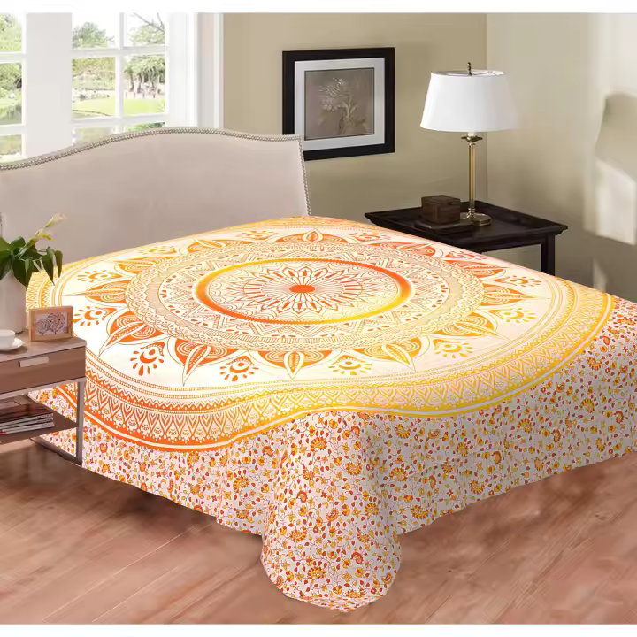 Printex-Tapiz with Estilo de Mandala Indio-220x240 cm- Pareo Manta Picnic,Yoga, Antiarena, Multiusos, Decoracion Cocina, Toalla de Playa - 1