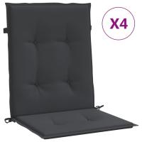 vidaXL Cojín silla jardín respaldo bajo 4 uds tela Oxford Color Antracita,  Azul,  Verde y mas Cojín Decorativo de Asiento Cojines de muebles de salon - details 5