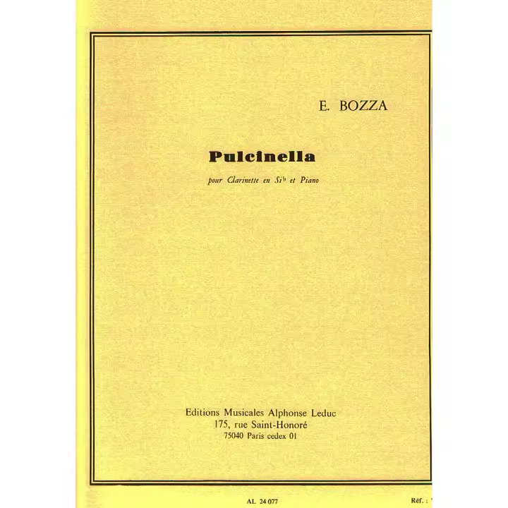 BOZZA E.-Pulcinella para Clarinete y Piano - 1