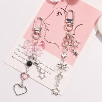 Llavero De Teléfono Gótico Y2K Con Corazón Y Estrella Para Mujeres Y Niñas Accesorio Lindo De Cadenilla De Bolso Kawaii Material Plástico Y Aleación De Zinc - details 1