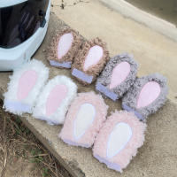 Decoración De Gafas De Invierno Conejo Rabioso Para Casco De Bicicleta Eléctrica Y Motocicleta Accesorio De Cabeza De Peluche Lindo Un Par - details 3