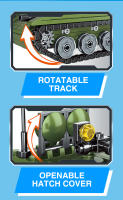 HUIQIBAO 336pcs Bloques De Construcción Militar 85 Tanque Principal WW2 Figuras De Soldado De Ejército Juguetes Educativos Para Niños Y Niñas - details 3