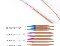 Juego De 13 Pares De Agujas De Tejer En Bambú Círculas QJH (2.75mm-10mm) Un Gran Regalo Para Los Enthusiasts Del Tejer - details 6