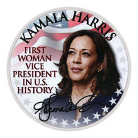 Moneda Commemorativa De Plata Para Kamala Harris Primera Vicepresidenta Y Mujer Medalla Coleccionable Regalo Con Diseño De Desafío Tamaño 40mm*3mm - details 2