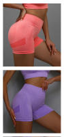 Shorts De Cintura Alta Sin Costuras Para Mujer Estilo Deportivo Y Yoga Secado Rápido Elevación De Glúteos Para Running Y Fitness - details 9