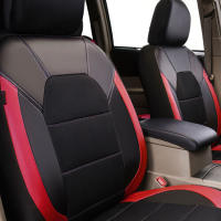 Funda de asiento de coche de cuero Pu Universal, tela transpirable, cojín de asiento delantero y trasero, protección completa, 9 unidades por juego - details 1