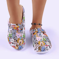 Sandalias Planas Estilosas Para Mujer Con Cordones Ajustables Y Plantillas Suaves Zapatos De Comodidad Para Exterior Con Estampado De Animales - details 4