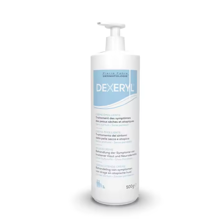 Dexeryl Crema Emoliente Hidratante Corporal 500g – Piel Sensible, atópica y seca aporta Alivio para Irritación y Sequedad Extrema - 1