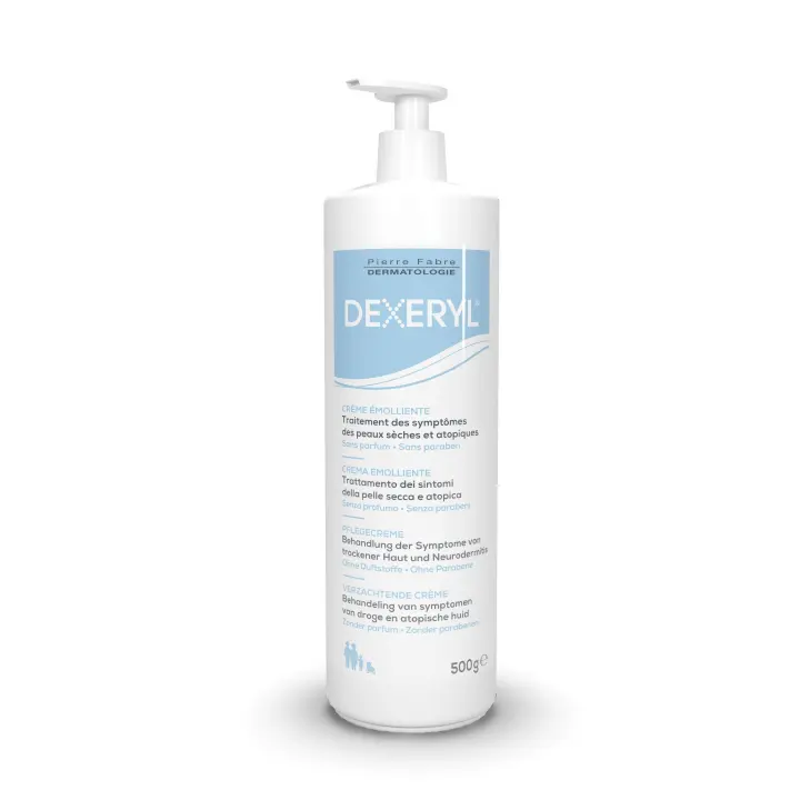 Dexeryl Crema Emoliente Hidratante Corporal 500g – Piel Sensible, atópica y seca aporta Alivio para Irritación y Sequedad Extrema - 1