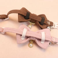 Collar De Gato Ajustable 20-35cm Con Colgante De Perla Vintage Y Lazo Bellaco Collar De Perro Pequeño Para 2024 - details 4