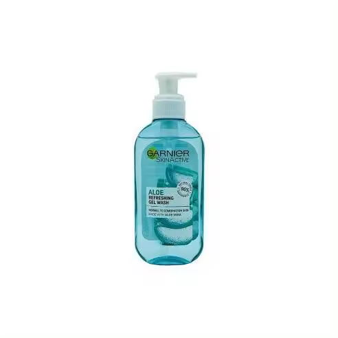 Gel limpiador refrescante con aloe vera para pieles normales y mixtas de Garnier Skin Active 200 ml - 1