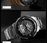 Reloj De Pulsera Deportivo De Moda Para Hombre SKMEI 1370 Lujo Acero Inoxidable Resistente Al Agua Cronógrafo Dual Pantalla LED Y Analógica - details 14