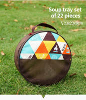 Juego De 22 Piezas De Platos Portátiles Para Camping Y BBQ Con Utensilios De Cocina Exteriores Utensilios De Mesa Para Hogar Y Viajes - details 5