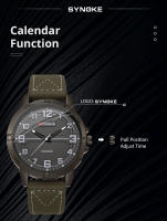 Reloj De Cuarzo Para Hombre Estilo Deportivo Y Retro Con Correa De Cuero Adecuado Para Estudiantes Y Negocios Sin Movimiento Métrico Nueva Moda SYNOKE - details 3
