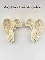 Ala De Ángel Blanca Pura Colgante De Resina Para Decoración De Puertas Y Marco De Puertas Adorno De Vida Para Tu Entrada - details 2