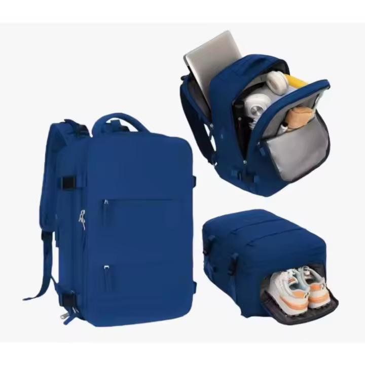Travel Backpack for Vueling, EasyJet, Ryanair Aircraft Cabin 45x36x20 Waterproof Spacious Carry-On Luggage with Shoe Compartment and USB Port, Multi-Function Anti-Theft Backpack for Travel and Tours (2210-002 2350 D1) - 1