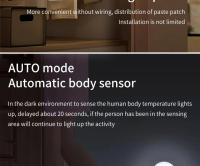 Lámpara Nocturna LED Recargable Con Sensor De Movimiento PIR Para Armario Cocina Dormitorio Decoración De Pared Escaleras Pasillo - details 3