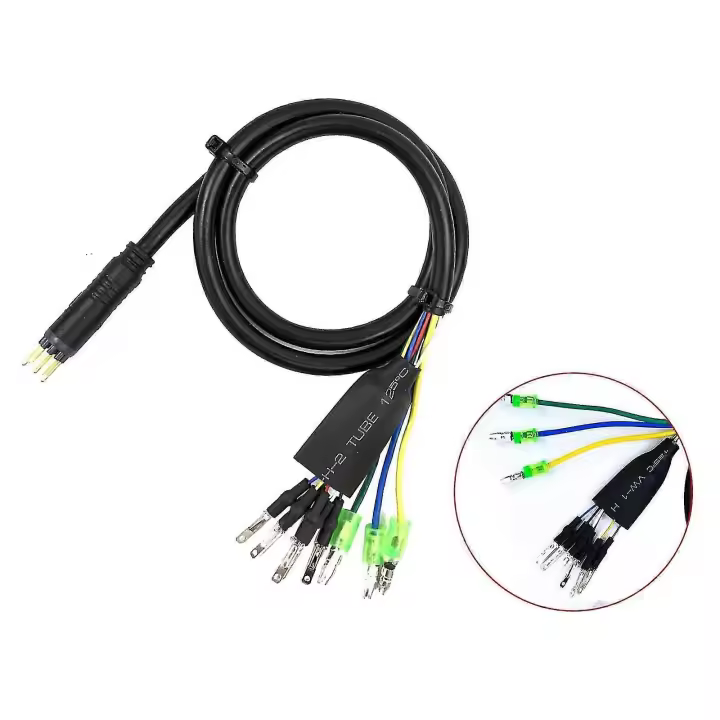 1 cable de extensión para motor de bicicleta eléctrica, conector de 9 pines, impermeable, 60 cm - 1