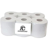 Bobina Papel secamanos Mecha Laminado Gofrado doble capa- pack 6 unidades  Gran resistencia y absorción. ALMERICORP - details 2