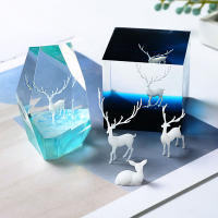 Modelo De Resina Pequeño Ciervo JCD Miniatura Escena Lámpara De Mesa Para Manualidades Joyería Hecho De Resina Animal - details 6