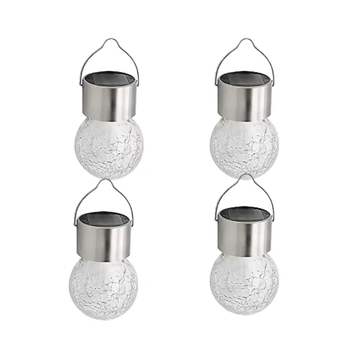 LILI HOME ✨ Lámparas Solares LED - Efecto Cristal Roto 🌞🌙 Diámetro: 6 cm | Altura: 9 cm Su efecto de "cristal roto" crea un juego de luces único y sofisticado. 🌞 Carga solar automática: Se recarga durante el día y se enciende automá - 1