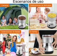 Molinillo de Café Eléctrico Molinillo de 200W Molinillo Eléctrico de Café 300ml Molinillos de Especias para Molinillo Semillas Especias Secos(Plata) - details 11