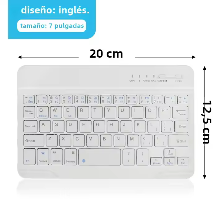 Teclado Bluetooth Mini RGB Inalámbrico 10 Pulgadas Con Iluminación Retroiluminada Y Touchpad Para IOS Android Windows iPad - 1