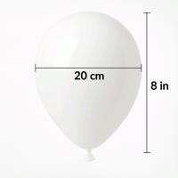 Banner - Globos de Cumpleaños Orgánicos 100 Piezas - 100% Látex Natural Biodegradable - Blanco - 20 cm