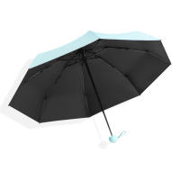 Mini Paraguas Portátil Para Hombre Y Mujer Con Estuche Doble Uso Sol Y Lluvia Plegable De Viaje Protección Solar Y Ventilación - details 2