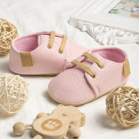 Zapatos De Cuero PU Retro Para Bebés Niños Y Niñas Estilo Británico Multicolor Antideslizantes Para Primera Caminata Suela De Goma Casual Para Niños Y Niñas - details 9