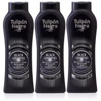 Gel de Baño y Ducha Tulipán Negro Black Ginseng para Hombres, 3x650ml, Fórmula Exclusiva con Ginseng, Revitalizante y de Máxima Hidratación, Libre de Parabenos y Colorantes - details 0
