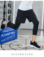 Pantalones Cortos De Deporte Para Hombre 3/4 Ajustados Elásticos Y Compresivos Para Gimnasio Correr Baloncesto Fútbol - details 3