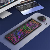 Combina De Teclado Inalámbrico Y Ratón Con Iluminación Retroiluminada Tamaño Completo Ergonómico Con Soporte Para Teléfono Y Tableta 2.4G Ratón Para PC Y Laptop - details 11