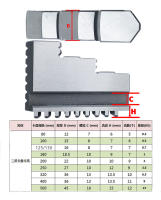 Juego De 3 Piezas De Abrazadera Tríptica Universal Chuck K11-80 K11-100 K11-125 K11-130 K11-160 K11-200 Para Torno Mecánico Manual - details 5