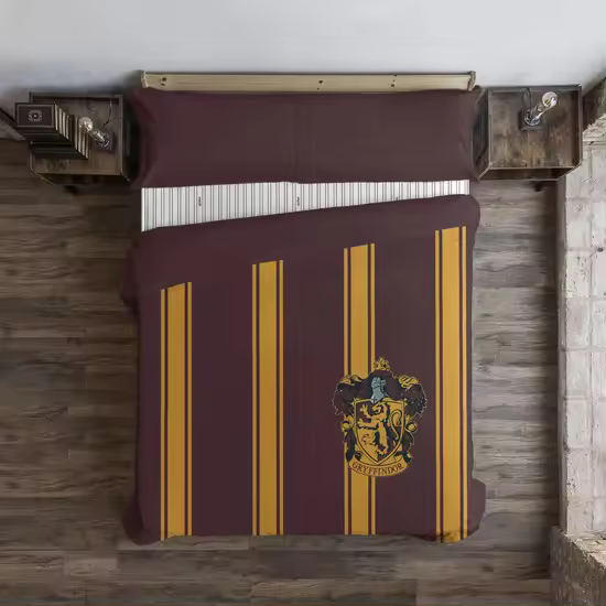 BL BELUM  Funda nórdica Harry Potter, Funda nórdica con botones 100% algodón modelo Gryffindor Rayas - Funda Nórdica Extrasuave - Funda Nórdica 100% Made in Spain - 1