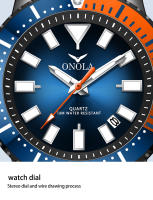 Reloj De Cuarzo Para Hombre ONOLA De Cuero Genuino Resistente Al Agua Estilo Business Con Calendario Completo Y Cierre De Hebilla - details 12