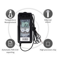 Logger De Temperatura Bluetooth TempU06 Reutilizable Rango De -200℃ Grabador De Datos Con Sensor Externo Para Cadena Fría - details 1