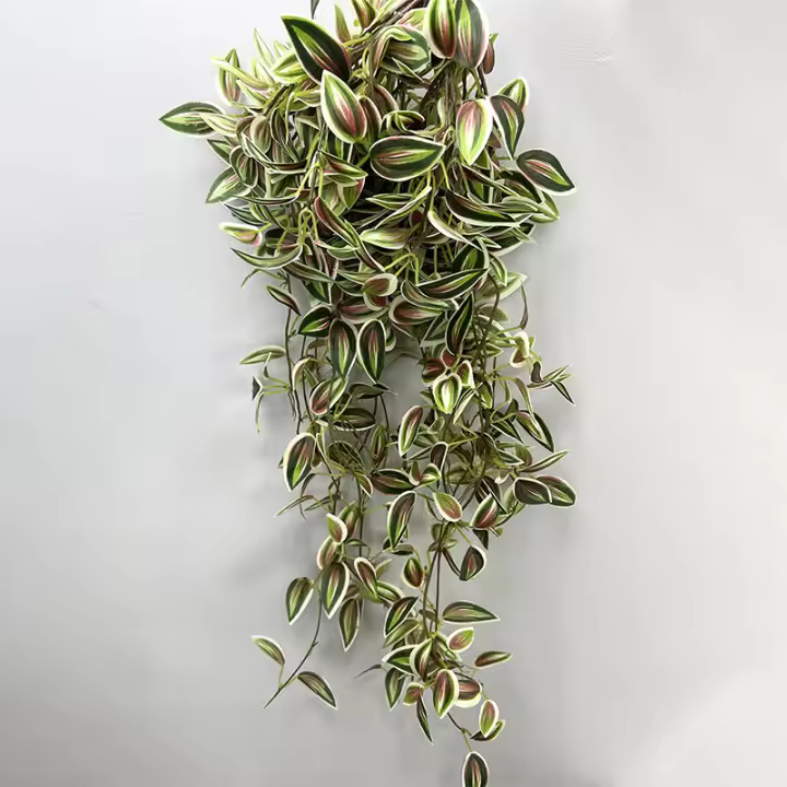 75cm Artificial Vines Hojas Verdes De Seda Para Decoración De Hogar Jardín Bodas Arandelas De Bambú Rattan Disponibles Para Exposición En Interiores Y Exteriores - 1