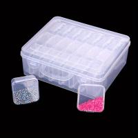 Juego De Cajas De Plástico Cuadradas Transparentes Para Bricolaje Y Pintura De Diamantes Almacenamiento De Joyería Y Rhinestones Tamaño Varía - details 0