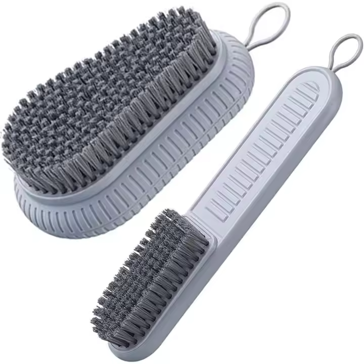 Verde Cepillo de Limpieza de Cerdas Suaves para Ropa y Zapatos - Gris - 1