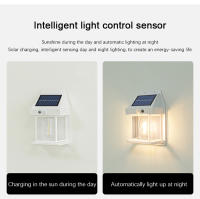 2PCS Luz Solar Exterior Jardín Inducción Corporal Lámpara De Pared Para Casa Villa Balcón Decorativa IP65 Impermeable - details 1